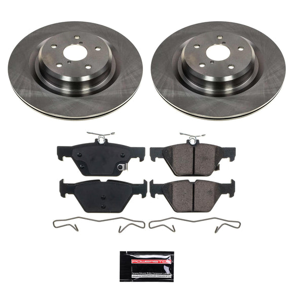 PowerStop Semi-Coated Rotor and Low-Dust Ceramic Brake Pad Kit