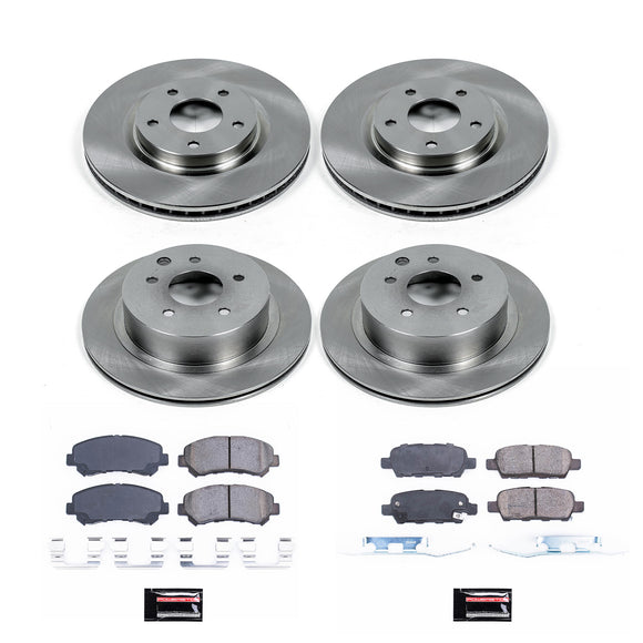 PowerStop OE Stock Replacement Low-Dust Ceramic Brake Pad and Rotor Kit