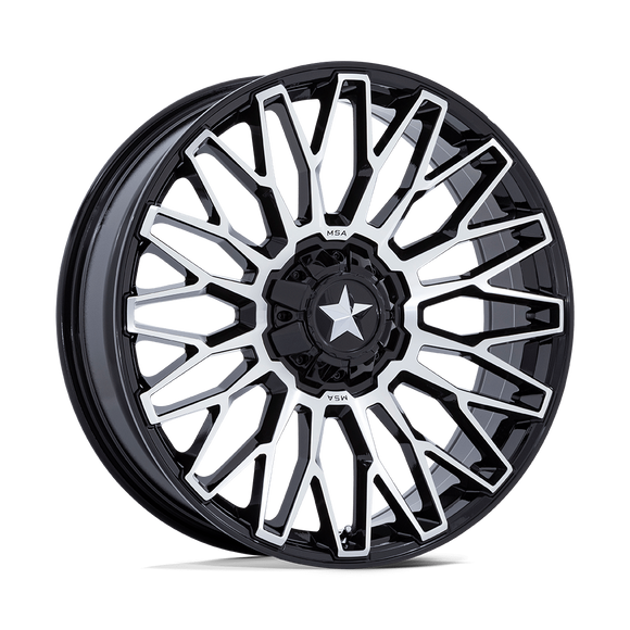 15X7 Msa Offroad Wheels M50 Clubber Black 4X137 4X156 ET10 Wheel Rim