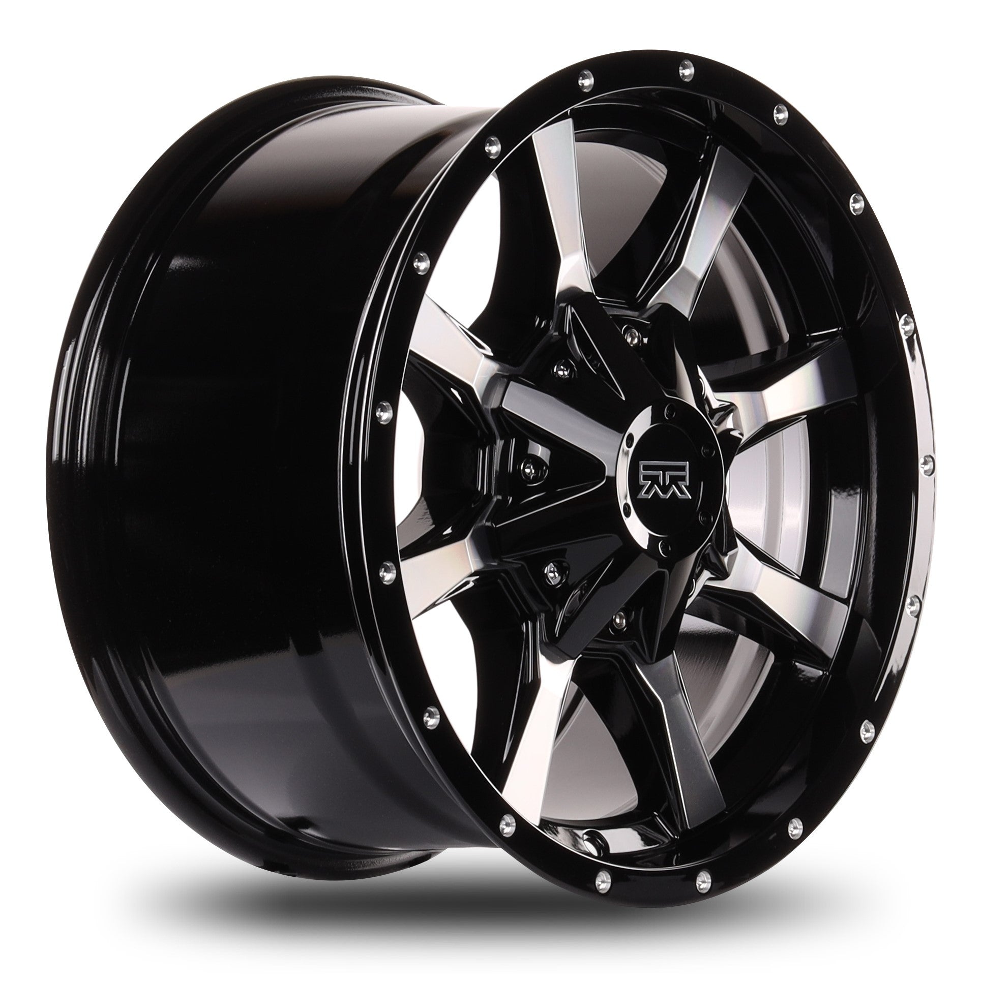 17x9 Mudder Trucker MT513 Black Machined 5x127 5x5 5x139.7 5x5.5 ET-12 Wheel