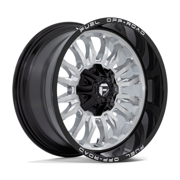 20x10 Fuel Off-Road D798 Arc Silver Brushed Face Black Lip 6x135 ET-18 Wheel
