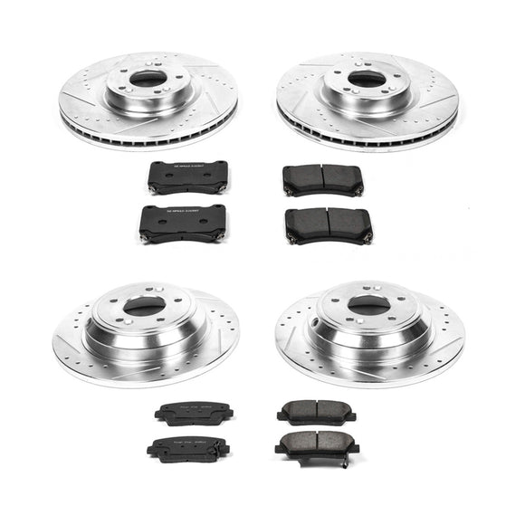 PowerStop Z23 Daily Driver Carbon-Fiber Ceramic Brake Pad and Drilled & Slotted