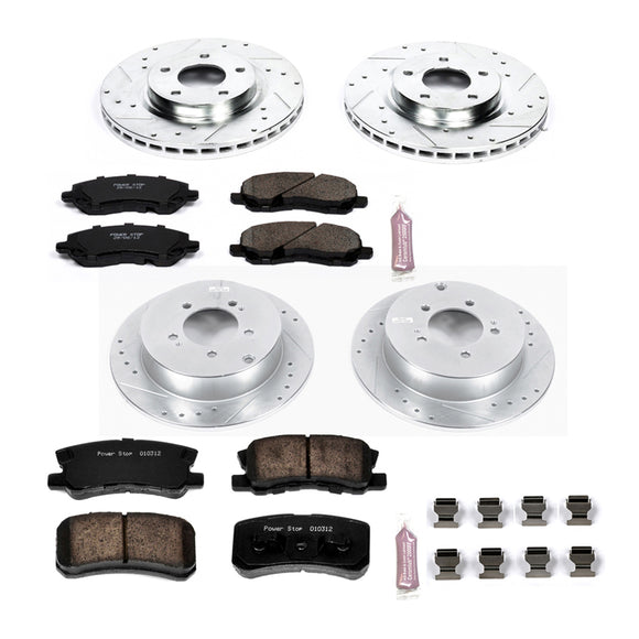 PowerStop Z23 Daily Driver Carbon-Fiber Ceramic Brake Pad and Drilled & Slotted