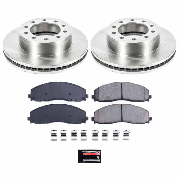 PowerStop OE Stock Replacement Low-Dust Ceramic Brake Pad and Rotor Kit