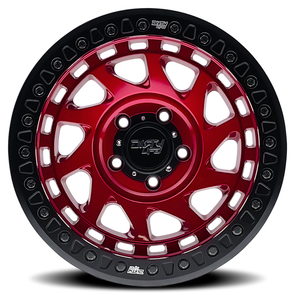 17x9 Dirty Life Enigma Race Gloss Crimson Candy Red 6x139.7 ET-38 CB106 Wheel