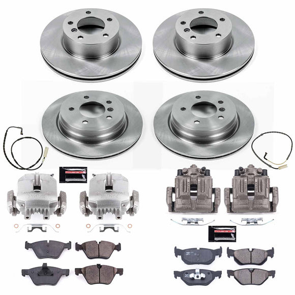 PowerStop OE Stock Replacement Low-Dust Ceramic Brake Pad, Rotor and Caliper Kit