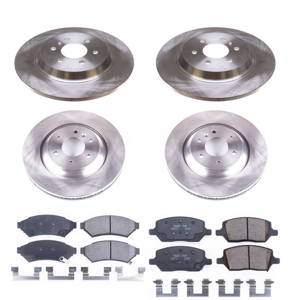 PowerStop OE Stock Replacement Low-Dust Ceramic Brake Pad and Rotor Kit