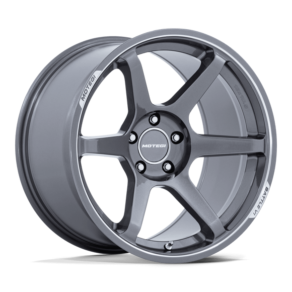 19x9.5 Motegi MR160 Battle VI Gloss Gunzilla Machined Lip 5x112 ET35 Wheel