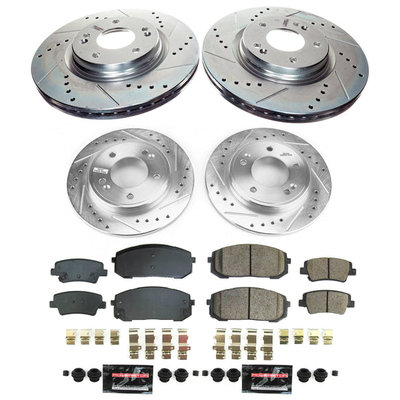 PowerStop Z23 Daily Driver Carbon-Fiber Ceramic Brake Pad and Drilled & Slotted