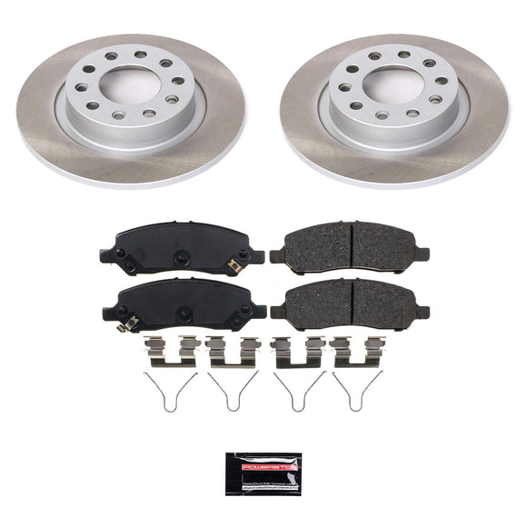 PowerStop Semi-Coated Rotor and Low-Dust Ceramic Brake Pad Kit