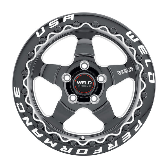 15x10 WELD Performance Ventura Beadlock Black Milled 5x115 ET22 Wheel Rim