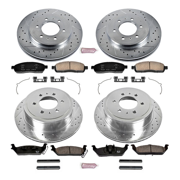 PowerStop Z23 Daily Driver Carbon-Fiber Ceramic Brake Pad and Drilled & Slotted