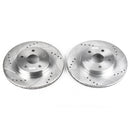 PowerStop Evolution Drilled Slotted Rotors Pair Front For Toyota RAV4