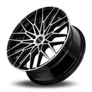 18x8 DRW Tuner D21 Gloss Black Machine Face 5x110/114.3 ET38 wheel/rim