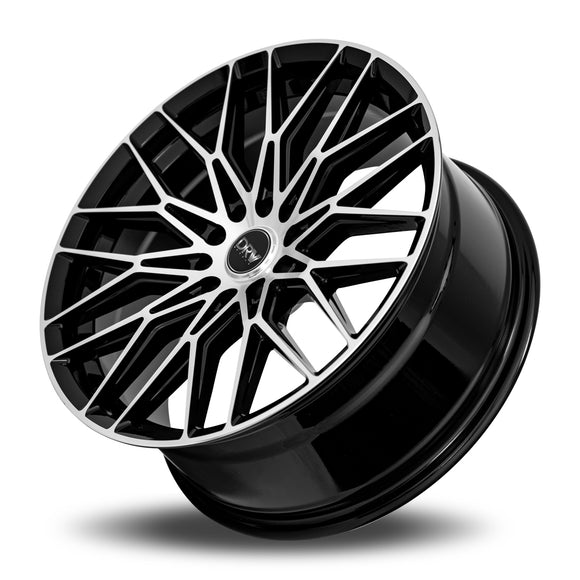 18x8 DRW Tuner D21 Gloss Black Machine Face 5x110/114.3 ET38 wheel/rim
