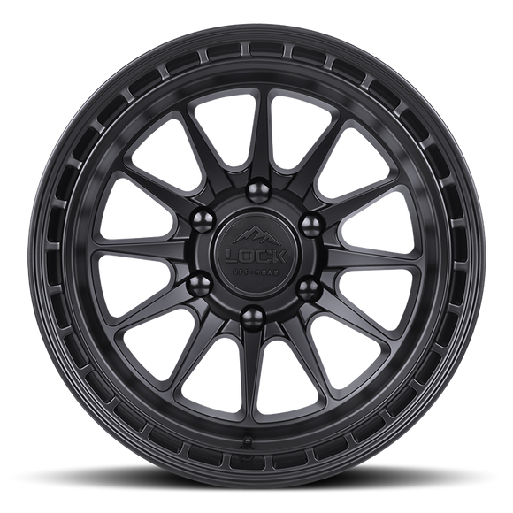 17x9 Lock Off-Road Baja Matte Black 5x127 5x5 ET0 Wheel Rim