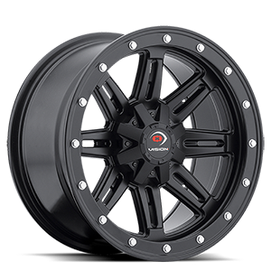 12x7 Vision 550 Five Fifty Matte Black 4x136 ET2.5 Wheel Rim