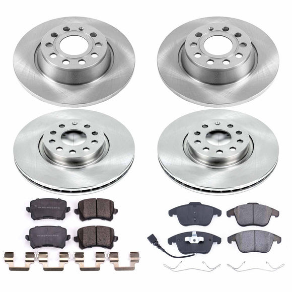 PowerStop OE Stock Replacement Low-Dust Ceramic Brake Pad and Rotor Kit