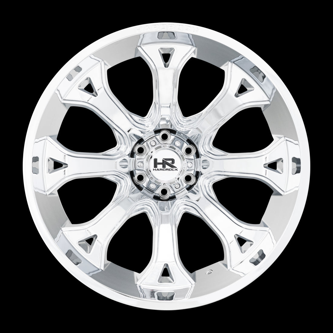 24x14 Hardrock BloodShot Xposed Chrome 6x139.7 ET-76 wheel/rim