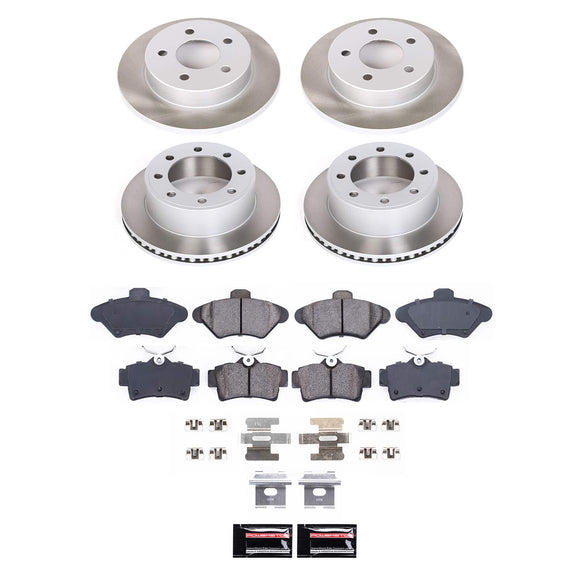 PowerStop Semi-Coated Rotor and Low-Dust Ceramic Brake Pad Kit