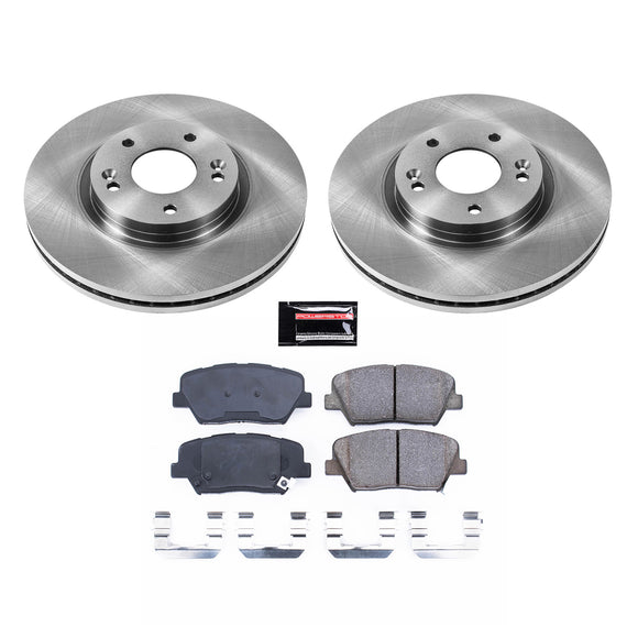 PowerStop OE Stock Replacement Low-Dust Ceramic Brake Pad and Rotor Kit