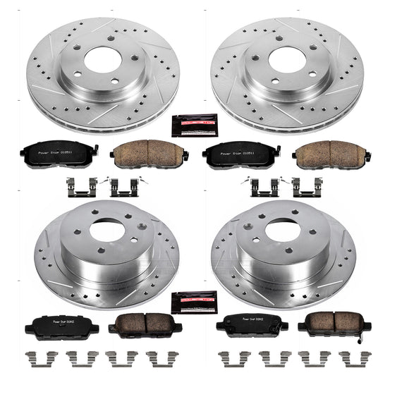 PowerStop Z23 Daily Driver Carbon-Fiber Ceramic Brake Pad and Drilled & Slotted