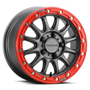 15x7 Raceline A14GR Alpha Satin Gunmetal WithRed Ring 4x137 ET10 Wheel