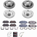 PowerStop OE Stock Replacement Low-Dust Ceramic Brake Pad and Rotor Kit