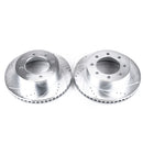 PowerStop Evolution Drilled Slotted Rotors Pair Front For Dodge Ram 2500