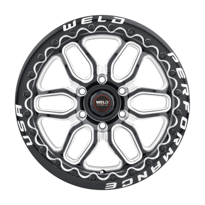 17x10 WELD Performance Laguna6 Beadlock Black 6x139.7 6x5.5 ET25 Wheel