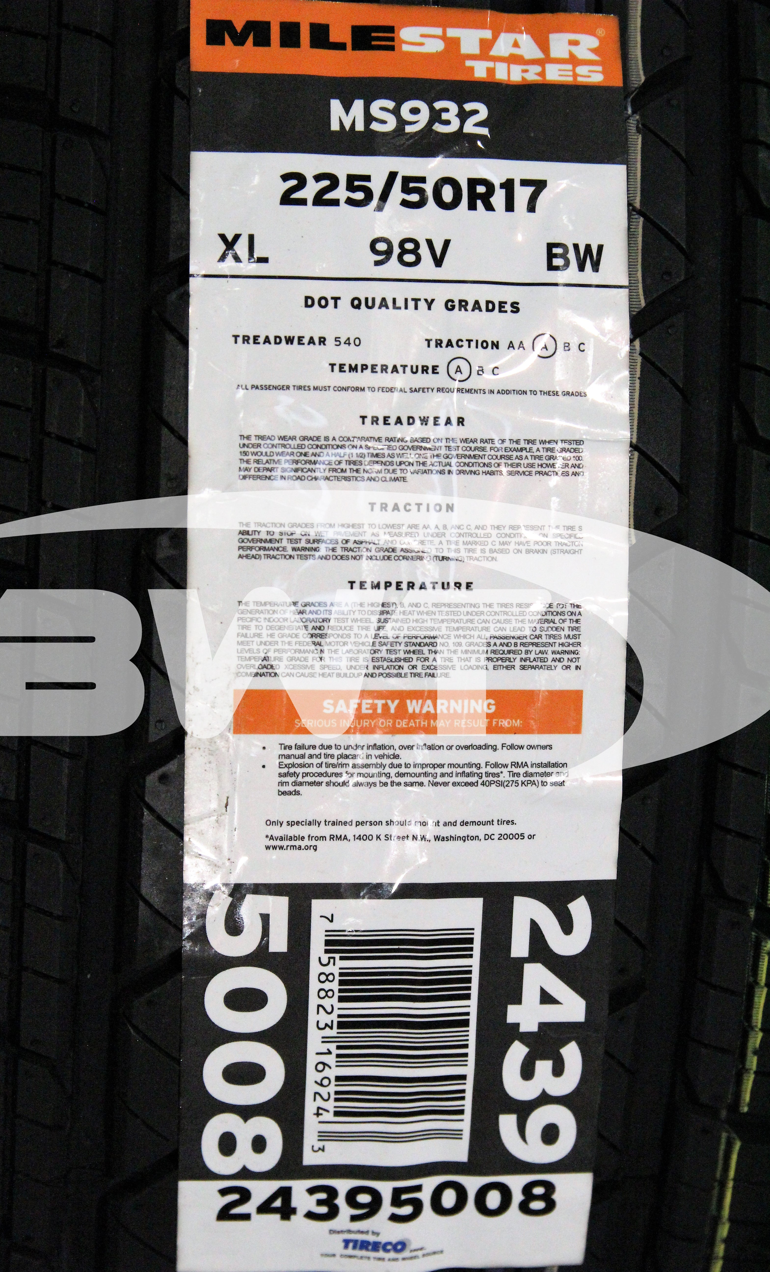 Milestar MS932 All-Season Tire(s) 225/50R17 225/50-17 50R R17 2255017