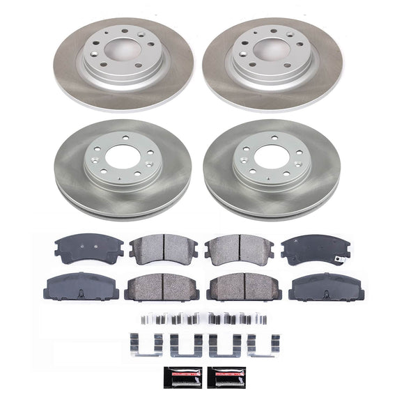 PowerStop Semi-Coated Rotor and Low-Dust Ceramic Brake Pad Kit