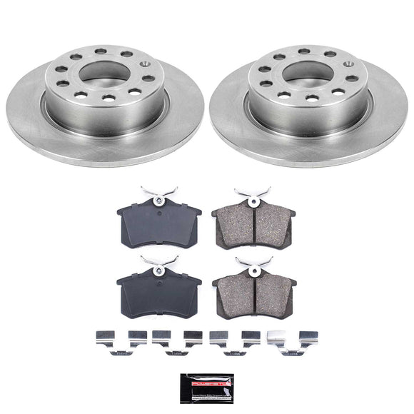 PowerStop OE Stock Replacement Low-Dust Ceramic Brake Pad and Rotor Kit