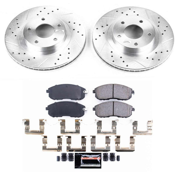 PowerStop Z23 Daily Driver Carbon-Fiber Ceramic Brake Pad and Drilled & Slotted