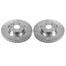 PowerStop Evolution Drilled Slotted Rotors Pair Front For Mercedes-Benz E550