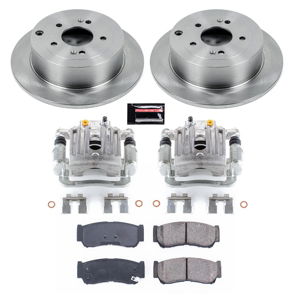 PowerStop OE Stock Replacement Low-Dust Ceramic Brake Pad, Rotor and Caliper Kit