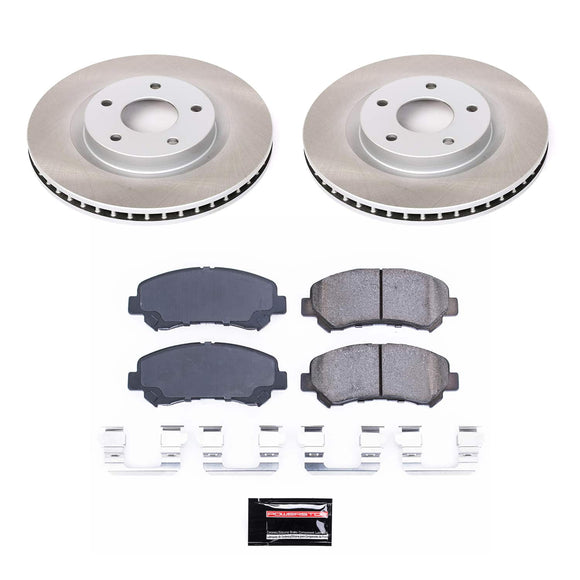 PowerStop Semi-Coated Rotor and Low-Dust Ceramic Brake Pad Kit
