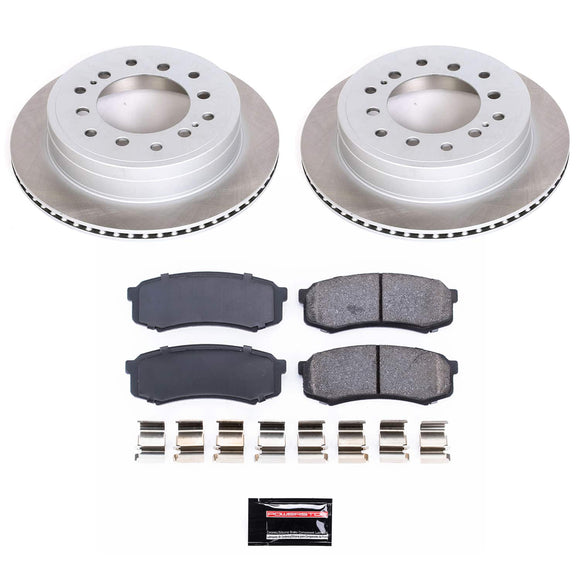PowerStop Semi-Coated Rotor and Low-Dust Ceramic Brake Pad Kit