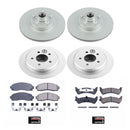 PowerStop Genuine Geomet Coated Rotor and Low-Dust Ceramic Brake Pad Kit