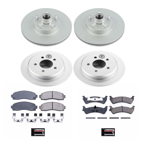 PowerStop Genuine Geomet Coated Rotor and Low-Dust Ceramic Brake Pad Kit