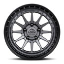 17x9 Lock Off-Road Baja Matte Gray Matte Black 6x139.7 ET-12 Wheel Rim-2