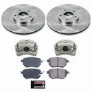 PowerStop OE Stock Replacement Low-Dust Ceramic Brake Pad, Rotor and Caliper Kit
