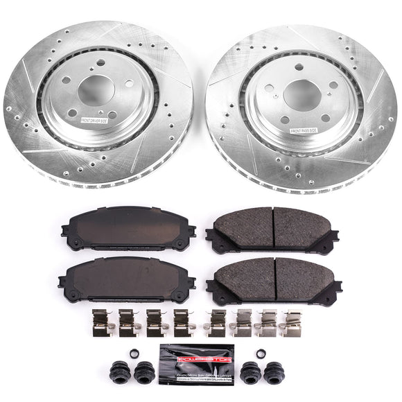PowerStop Z23 Daily Driver Carbon-Fiber Ceramic Brake Pad and Drilled & Slotted