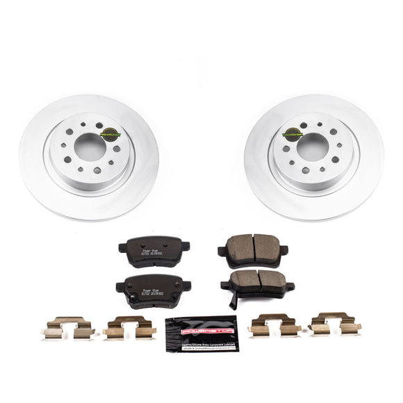 PowerStop Genuine Geomet Coated Rotor and Carbon-Fiber Ceramic Brake Pad Kit