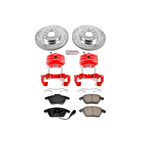 PowerStop Z23 Daily Driver Carbon-Fiber Ceramic Pads Drilled & Slotted Rotor & C