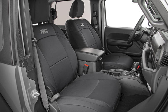 Rough Country Seat Covers Front and Rear For Jeep Wrangler JL 18-23