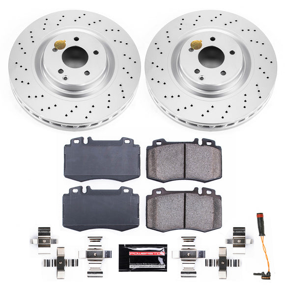 PowerStop Genuine Geomet Coated Rotor and Carbon-Fiber Ceramic Brake Pad Kit