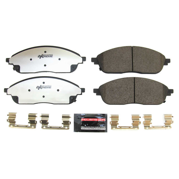 PowerStop Z36 Truck And Tow Carbon-Fiber Ceramic Brake Pads With Hardware