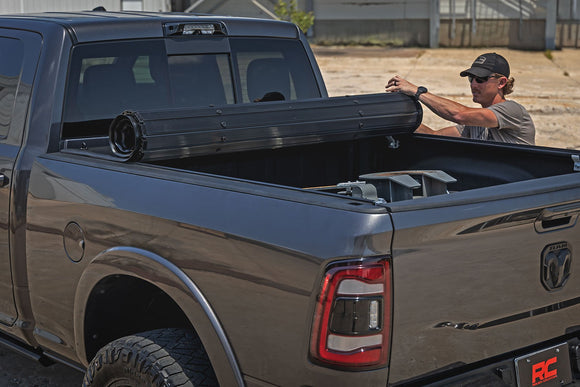 Rough Country Hard Roll Up Bed Cover 6'4  Bed For Ram 1500 10-18 2500 10-25