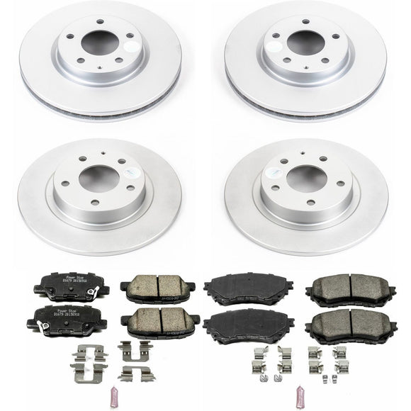 PowerStop Genuine Geomet Coated Rotor and Low-Dust Ceramic Brake Pad Kit